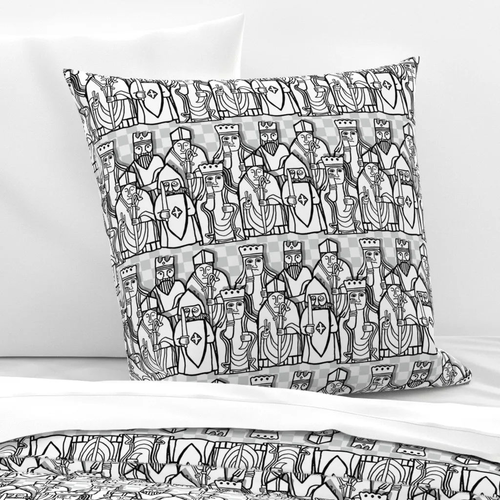 Lewischessmen Euro Pillow Sham - Black product
