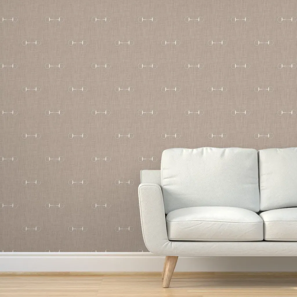 Lexi Snaffle Horse Bit Peel and Stick Wallpaper - Taupe product