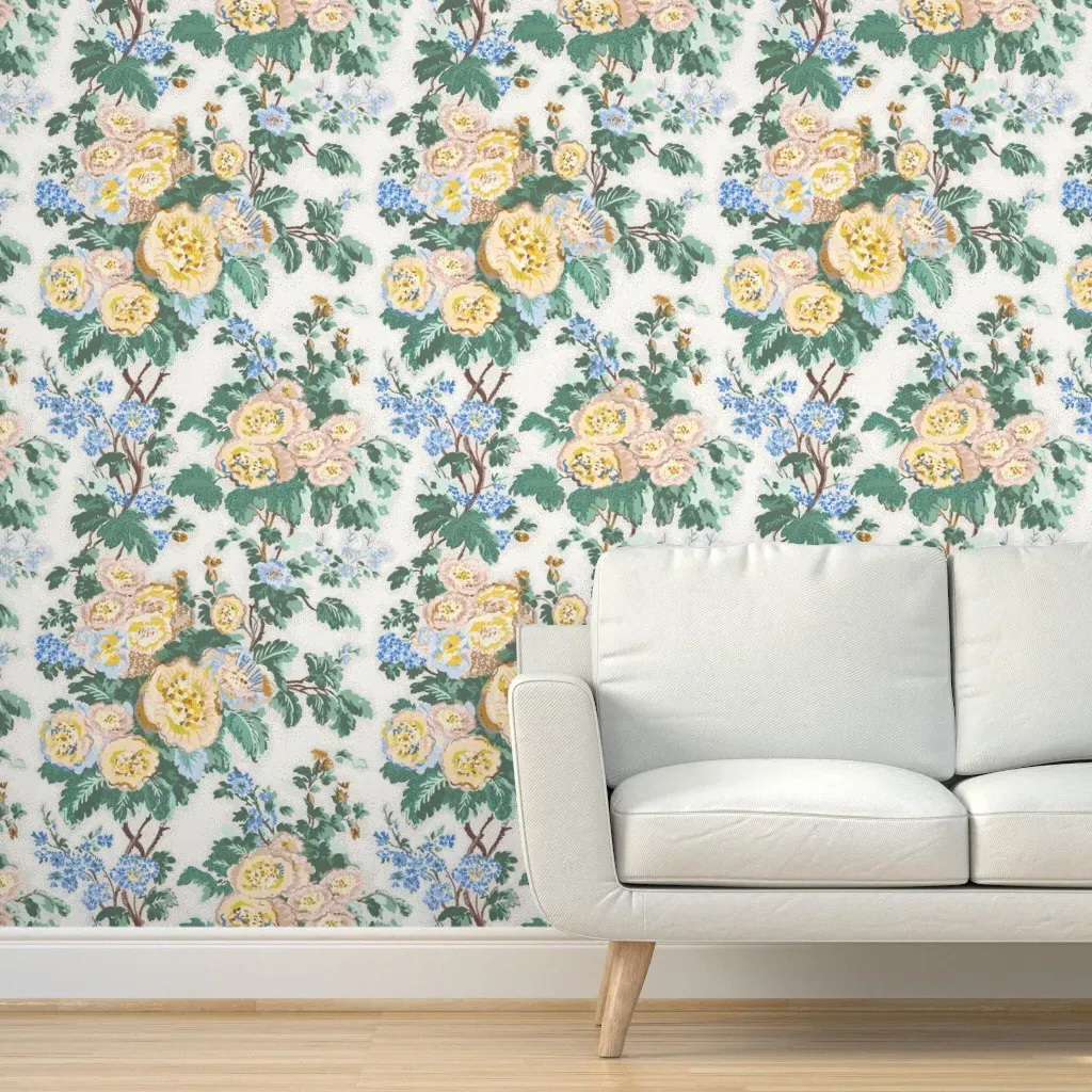 Libby Hollyhock Peel and Stick Wallpaper - Citron product