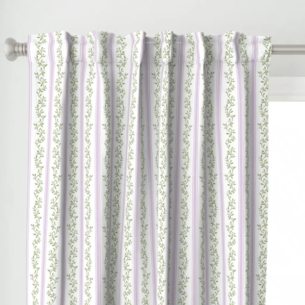 Libby Stripe Curtain Panel - Lavender alternate view