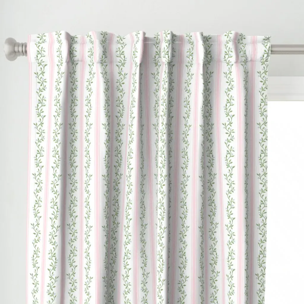 Libby Stripe Curtain Panel - Pink alternate view