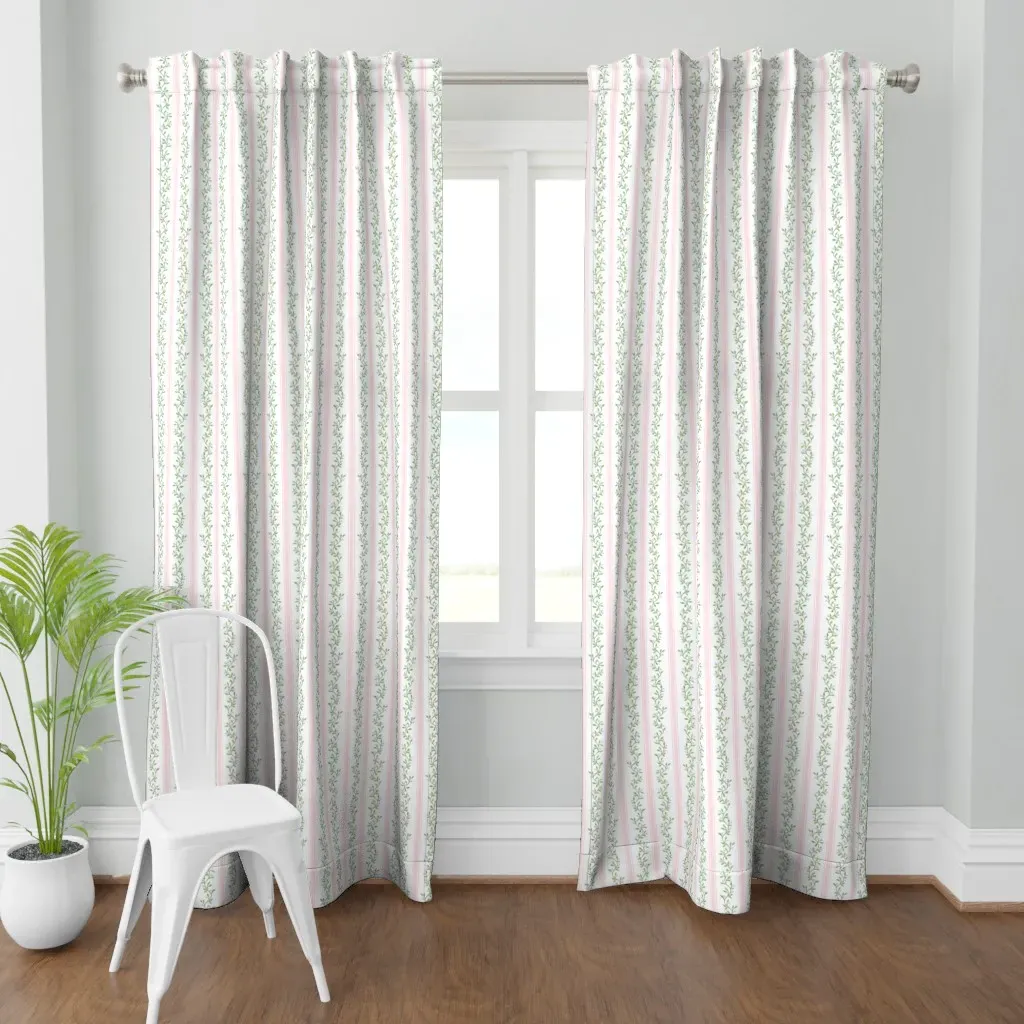 Libby Stripe Curtain Panel - Pink product