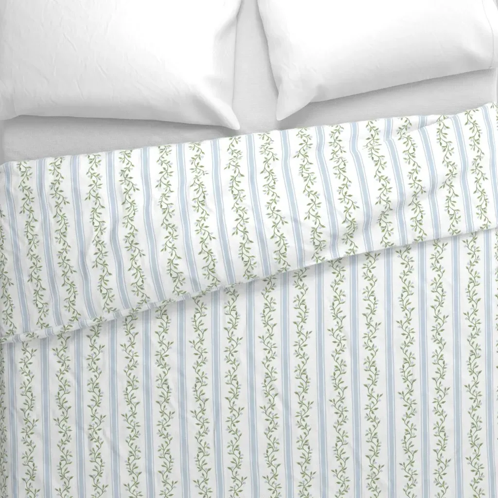 Libby Stripe Duvet Cover - Light Blue alternate view