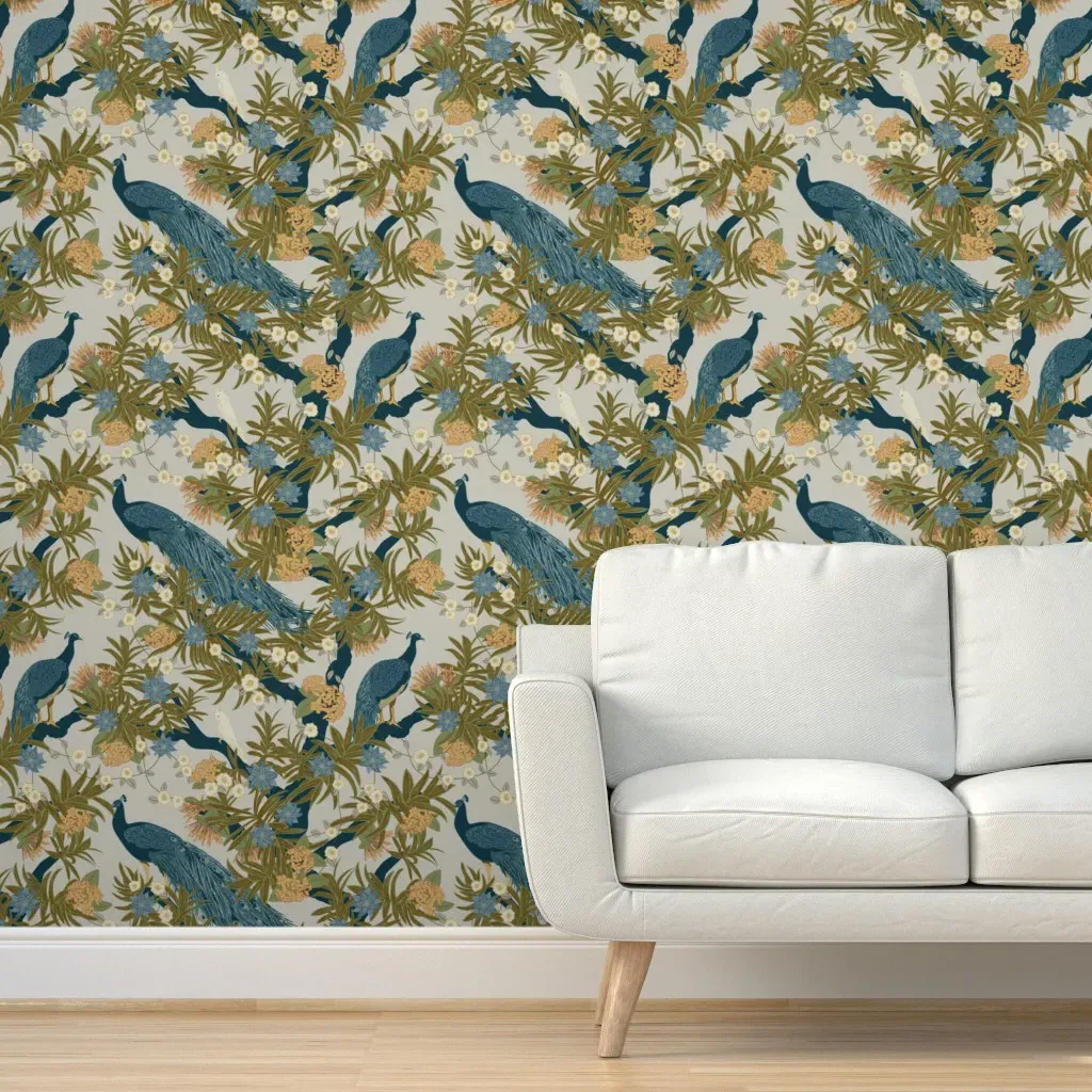Library Paradise Peel and Stick Wallpaper - Blue, Green product