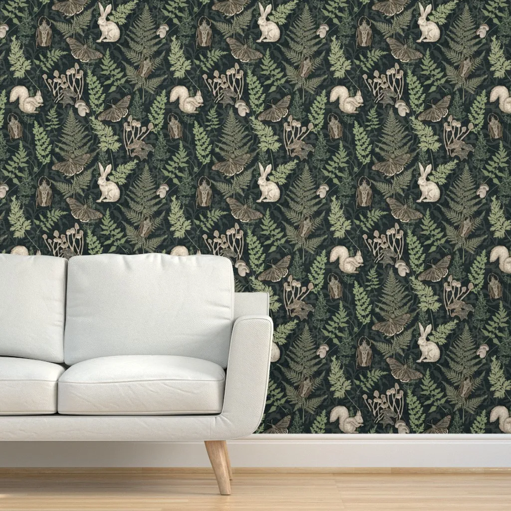 Life In The Rain Forest Peel and Stick Wallpaper - Dark Green product