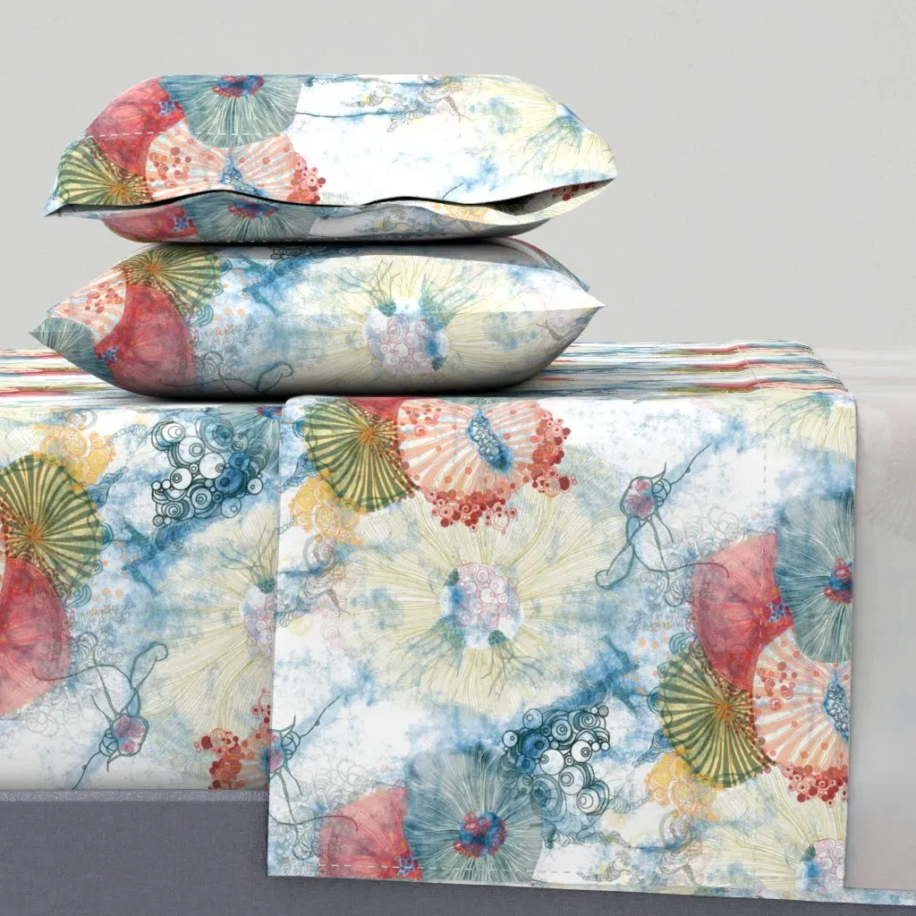 Life On The Reef Queen Size Sheet Set - Pale Yellow product