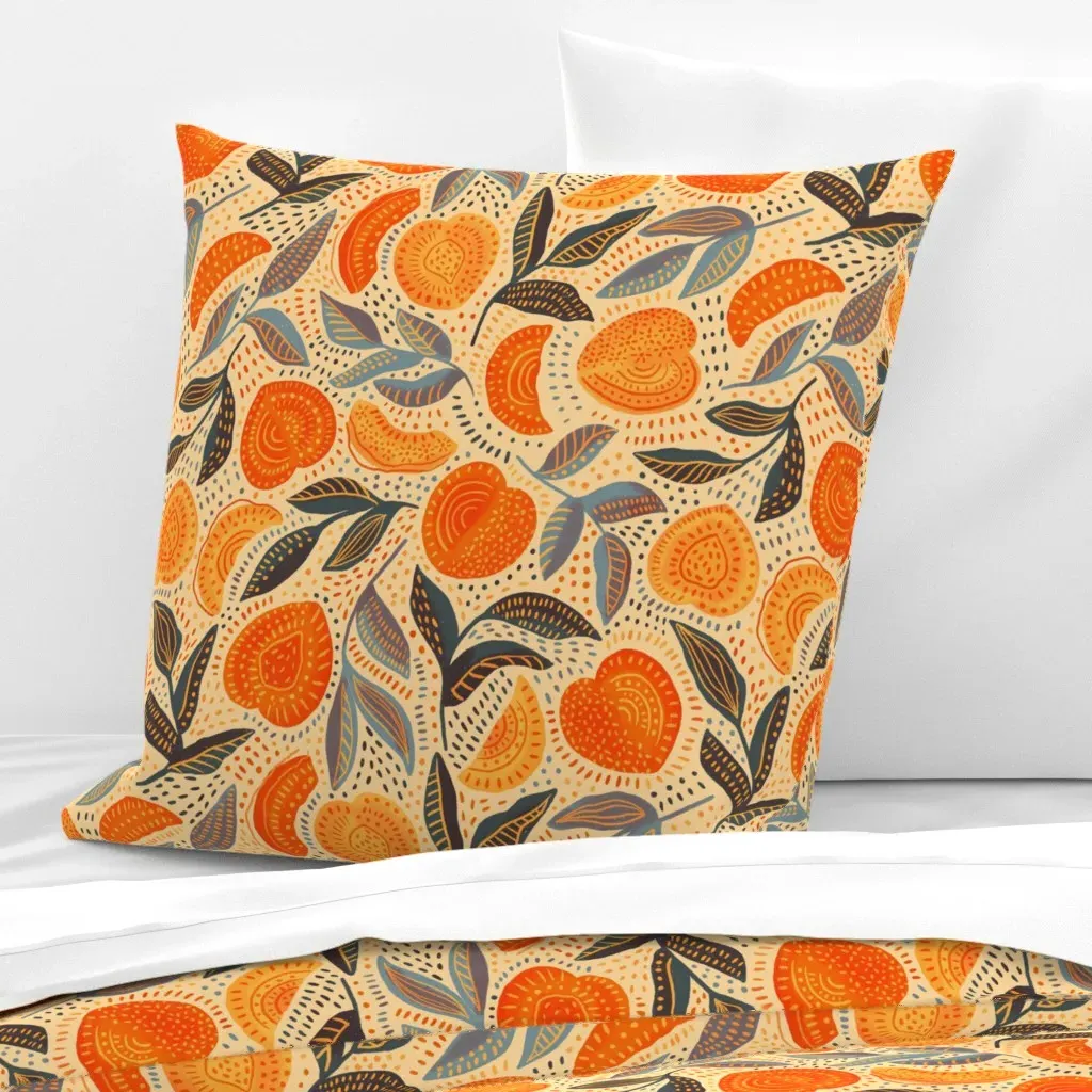 Life's A Peach Euro Pillow Sham - Orange product