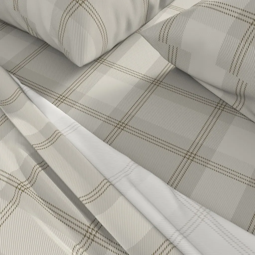 Light Tan Plaid Twin XL Sheet Set - Beige alternate view