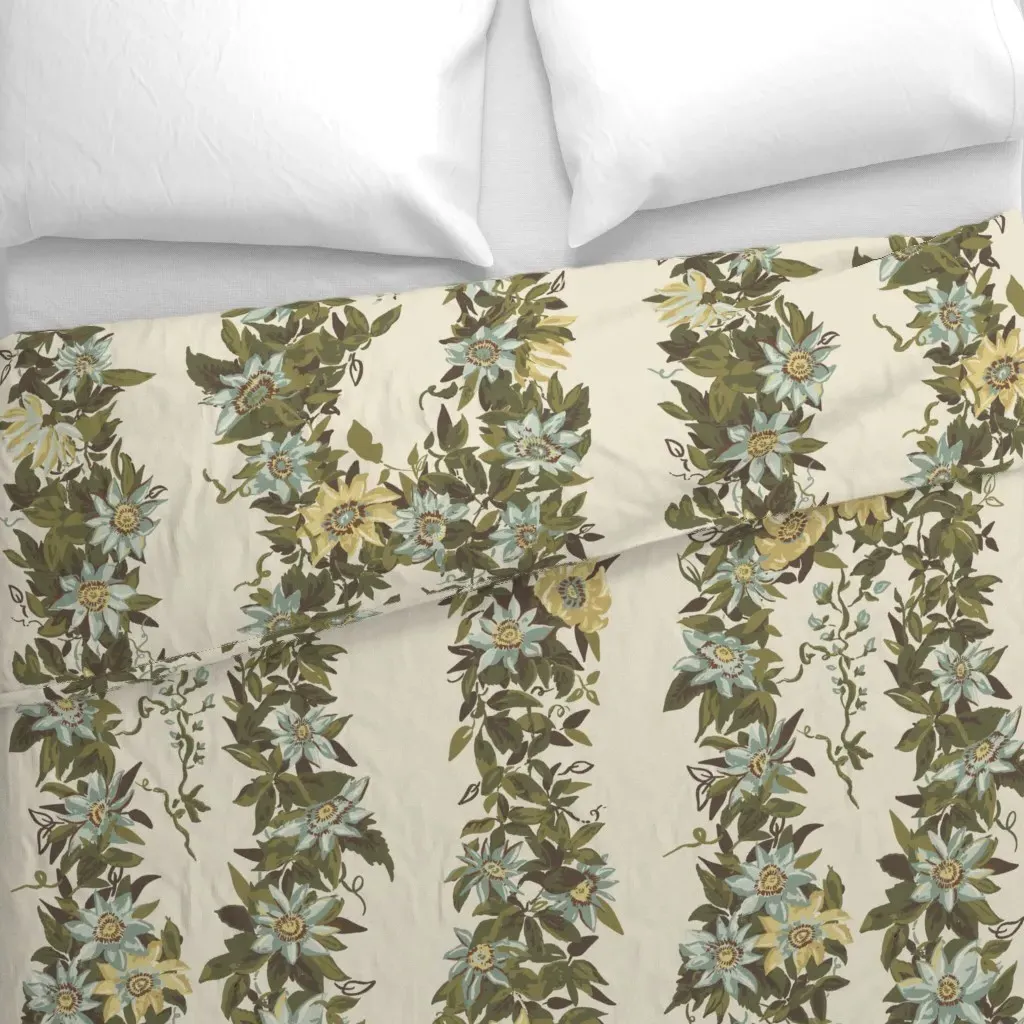Lighter On Spanish White Duvet Cover - Teal alternate view