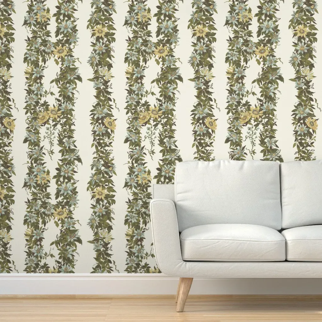 Lighter On White Dove Peel and Stick Wallpaper - Green product