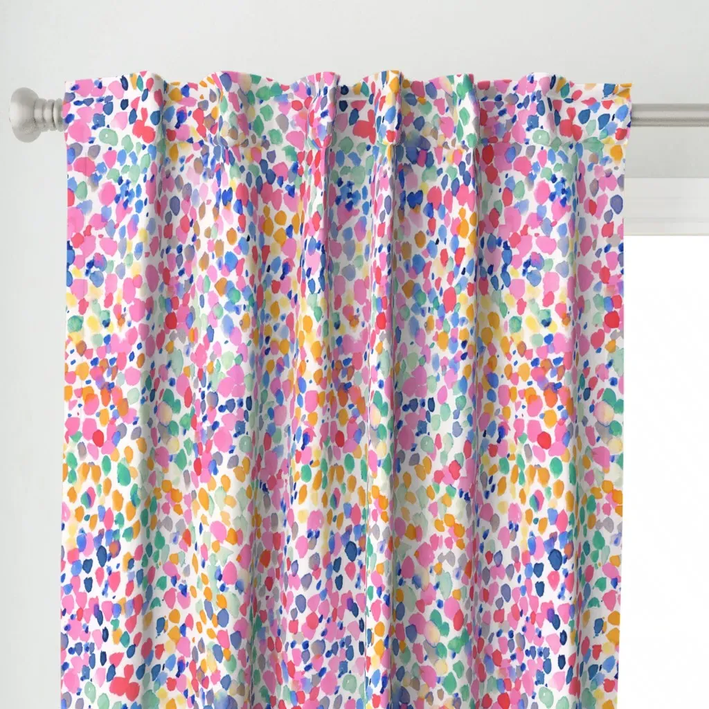 Lighthearted Pastel Large Curtain Panel - Pink alternate view