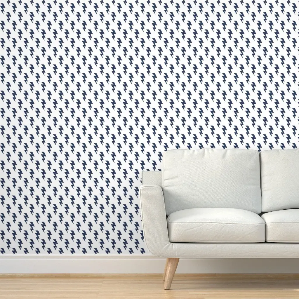 Lightning Bolt Peel and Stick Wallpaper - Blue product