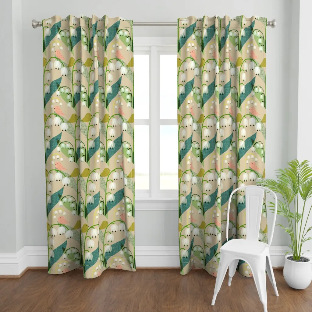 Lilies Of The Valley Curtain Panel - White product