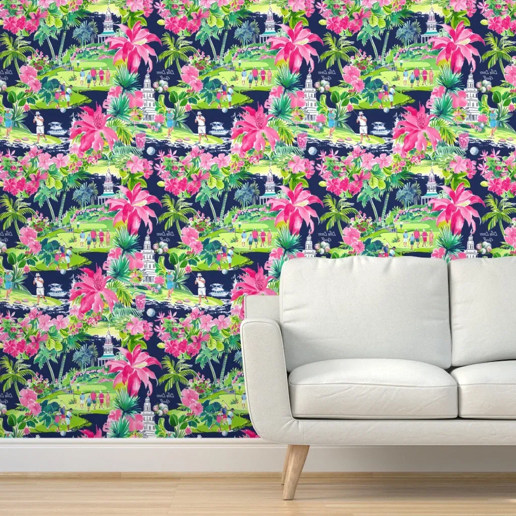 Lilly Loves Golf Peel and Stick Wallpaper - Navy product