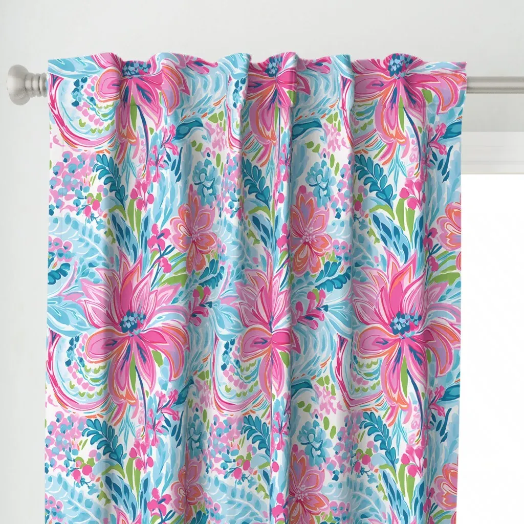 Lilly's Bouquet Curtain Panel - Pink alternate view