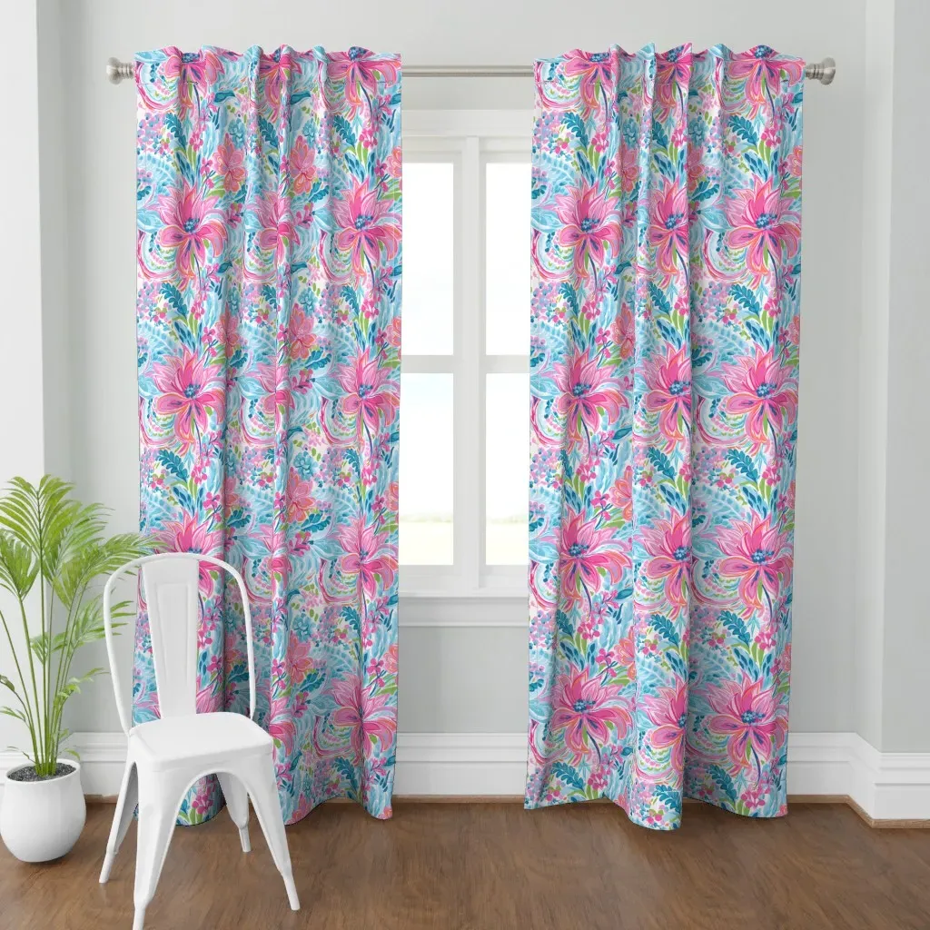 Lilly's Bouquet Curtain Panel - Pink product