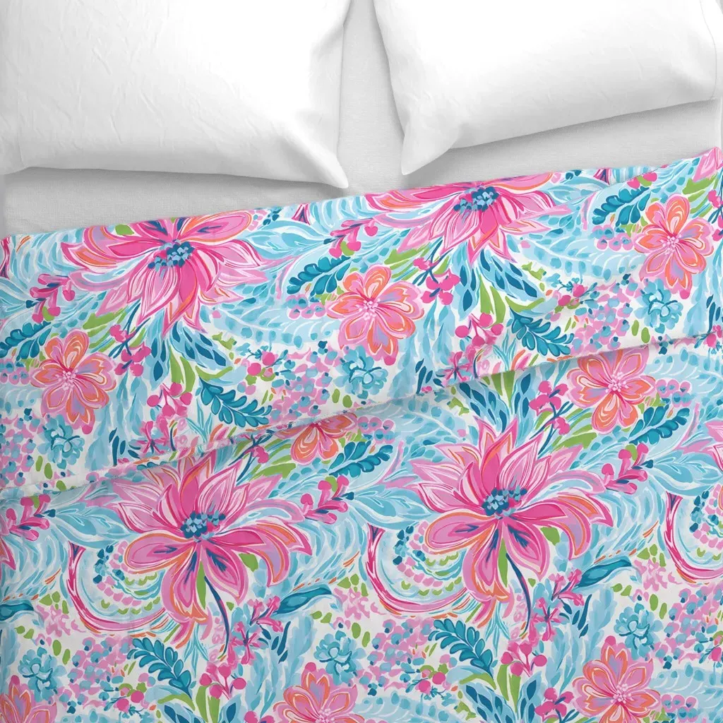 Lilly's Bouquet Duvet Cover - Pink alternate view