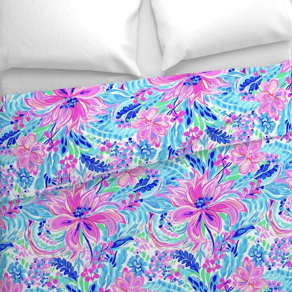 Lilly's Bouquet Duvet Cover - Pink alternate view