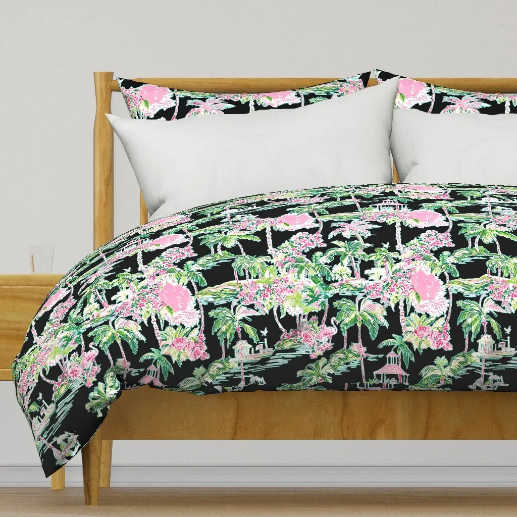 Lilly's Palm Harbor Toile Duvet Cover - Pink product
