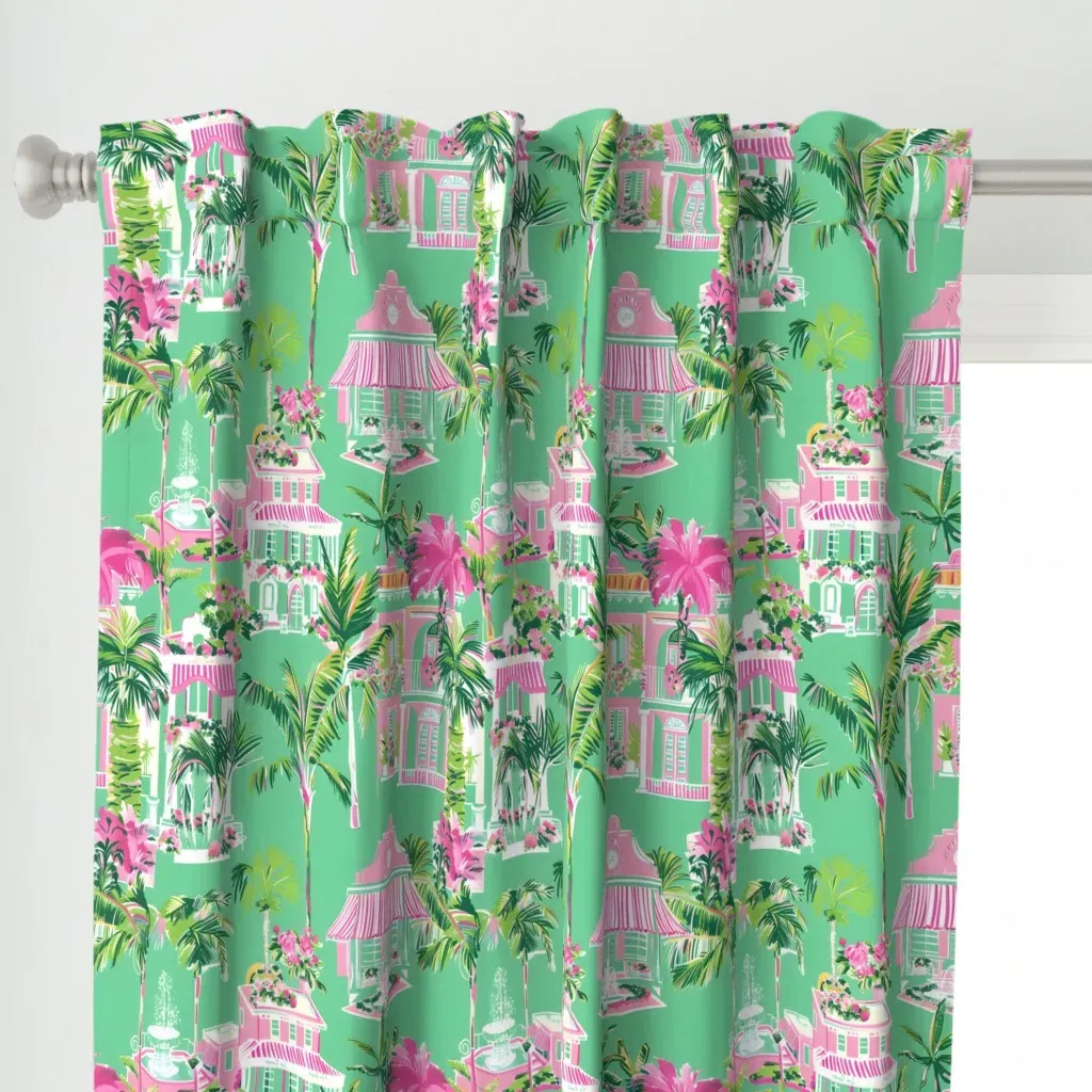 Lilly's Shopping Spree Curtain Panel - Pink alternate view