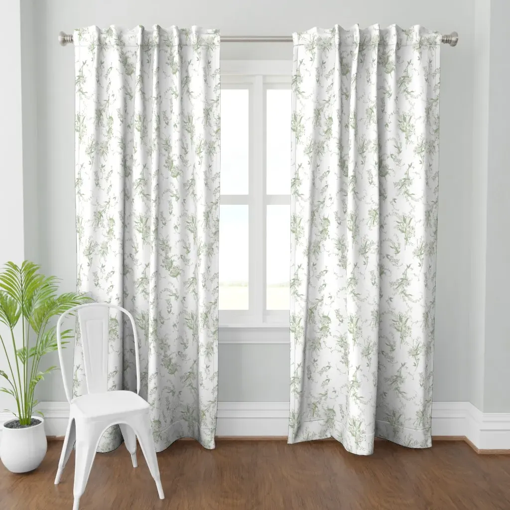 Lily Of The Valley Curtain Panel - Green product