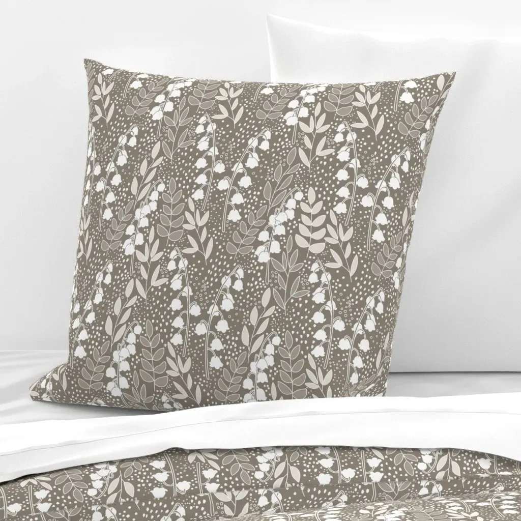 Lily Of The Valley Euro Pillow Sham - White product