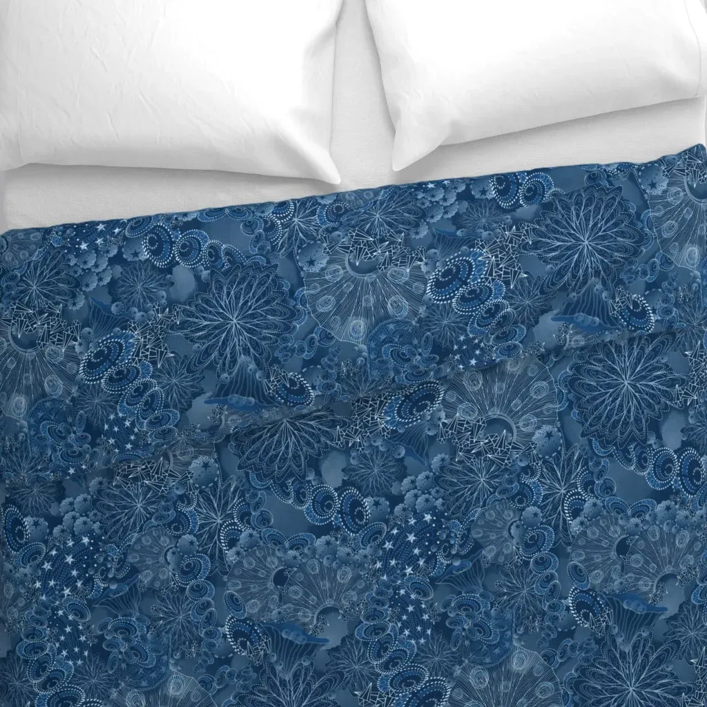 Limited Palette Duvet Cover - Dark Blue alternate view