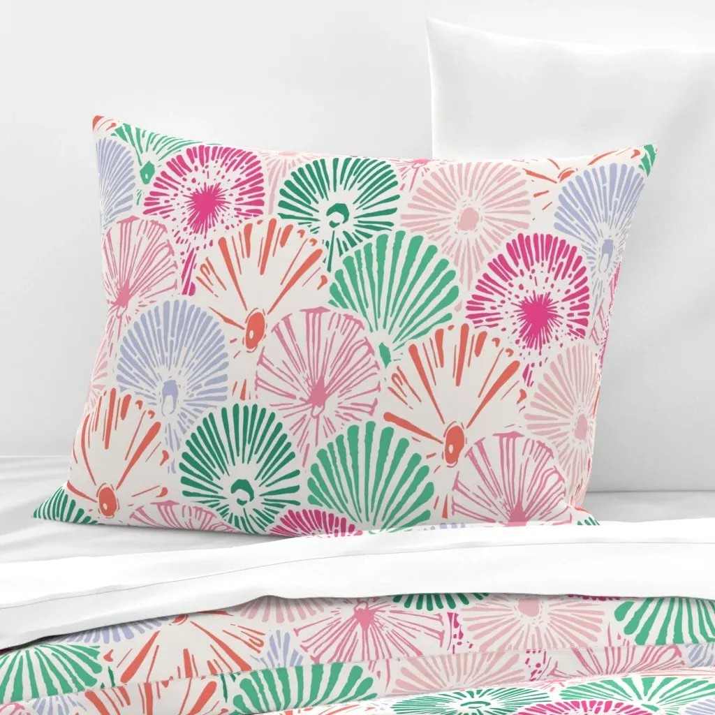 Limpet Fish Scales Standard Knife Edge Cushion Cover - Pink product
