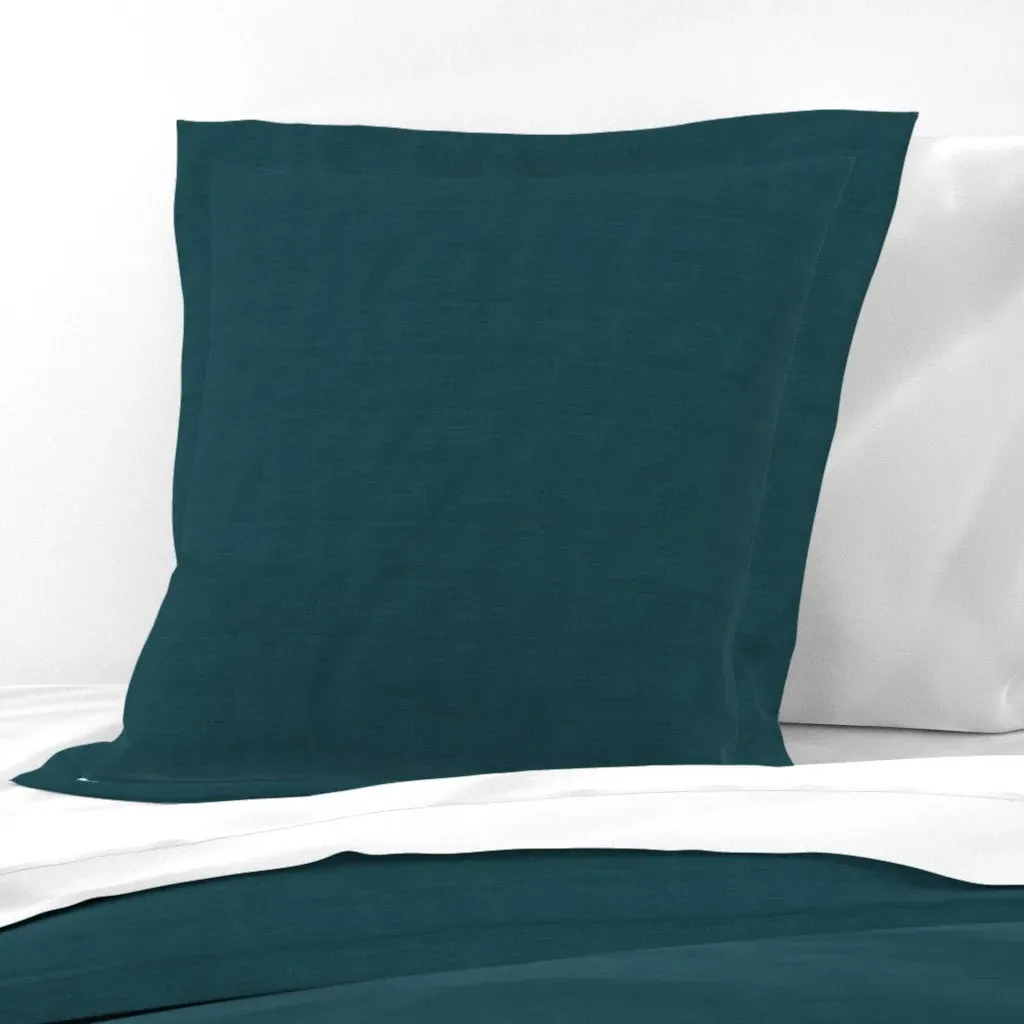 Linen Dark Euro Pillow Sham - Teal product