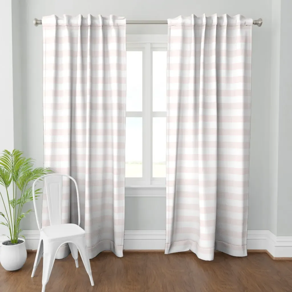 Linen Luxe Stripe Curtain Panel - Pink product