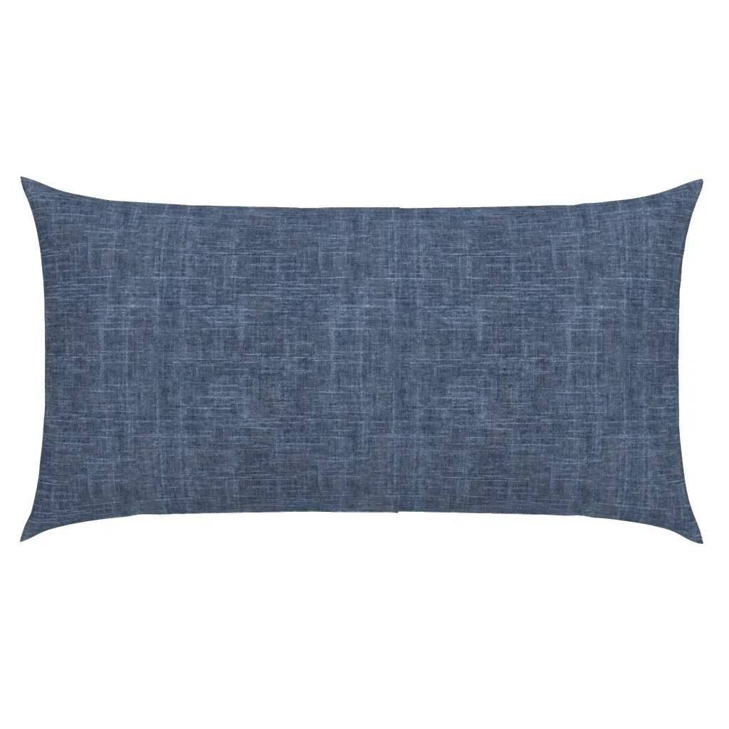 Linen Slub Solid King Pillow Sham - Denim Blue product