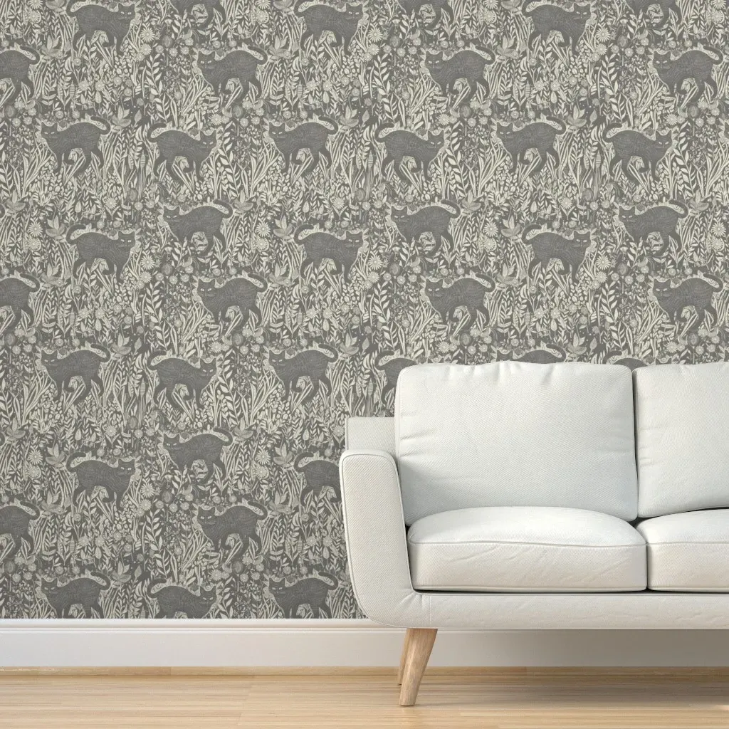 Linocat T306 Peel and Stick Wallpaper - Dark Grey product