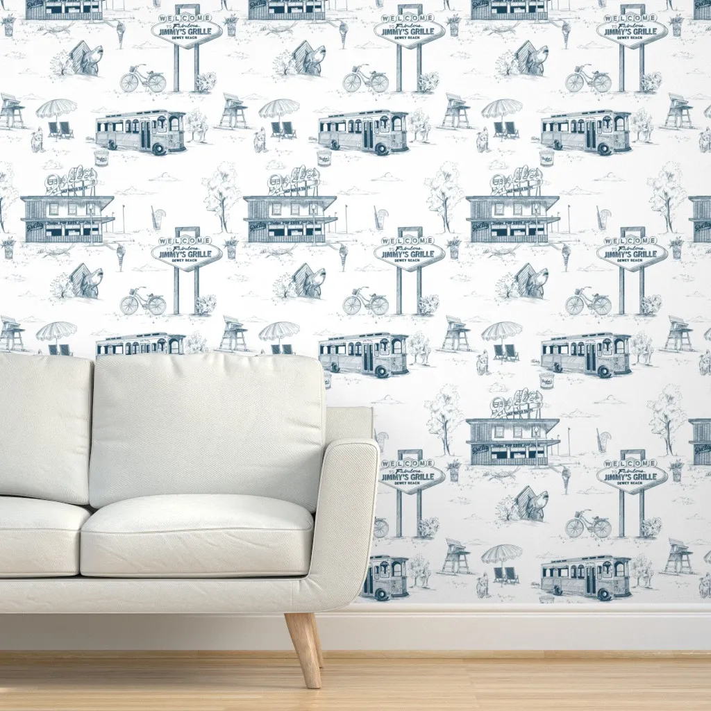 Lisa's Dewey Beach Toile Peel and Stick Wallpaper - Removable product