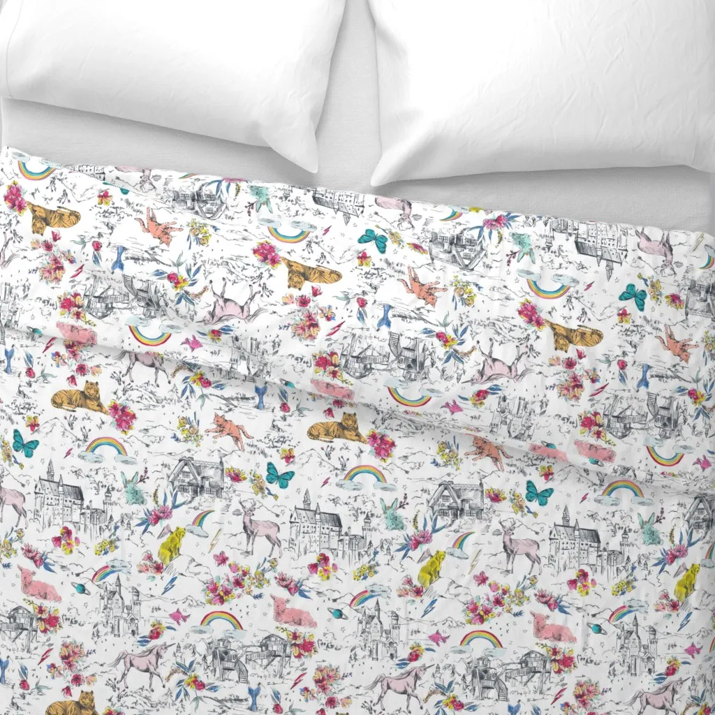 Little And Fierce Duvet Cover - White alternate view