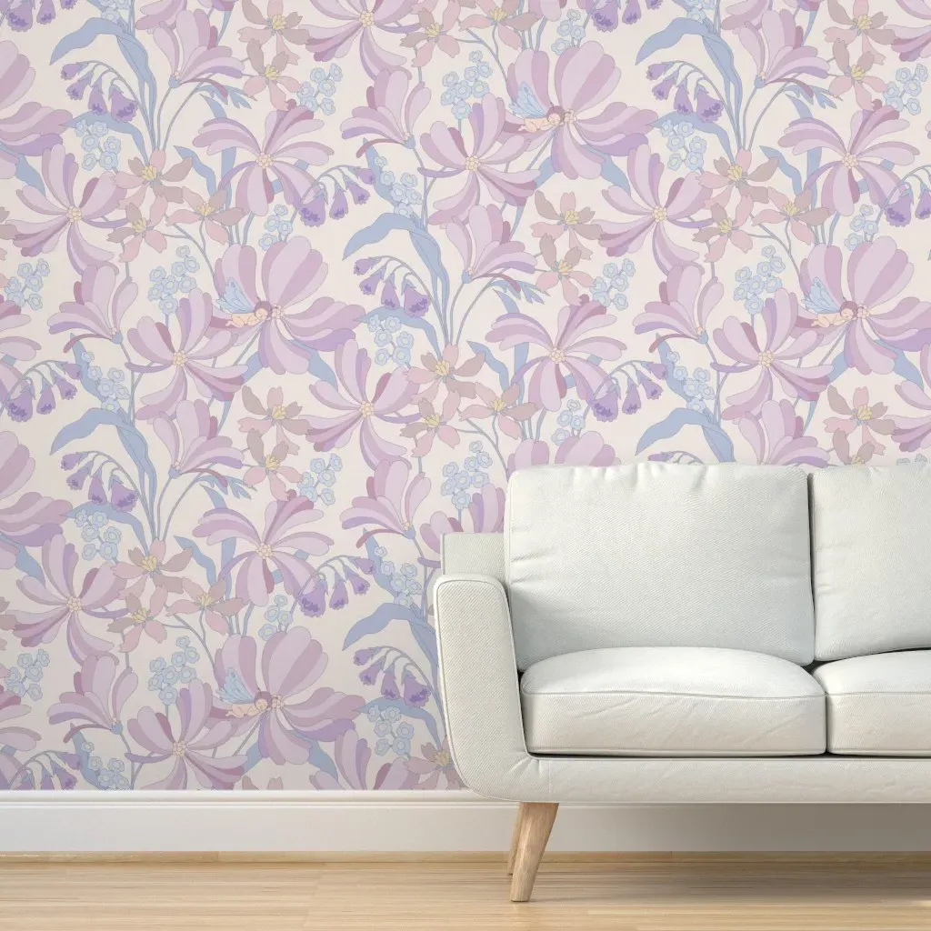 Little Elf Peel and Stick Wallpaper - Soft Lilac product