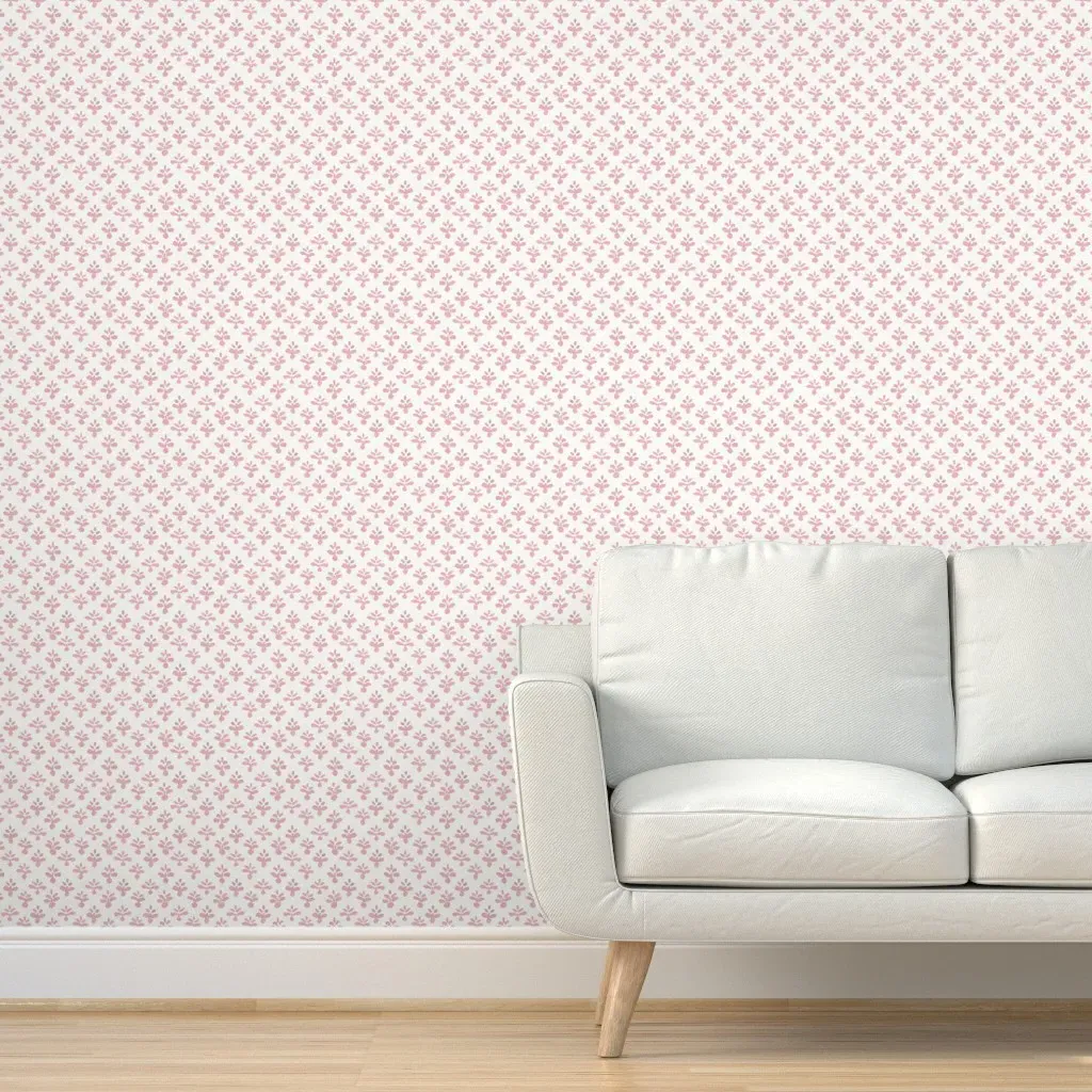 Little Leaves Peel and Stick Wallpaper - Pink product