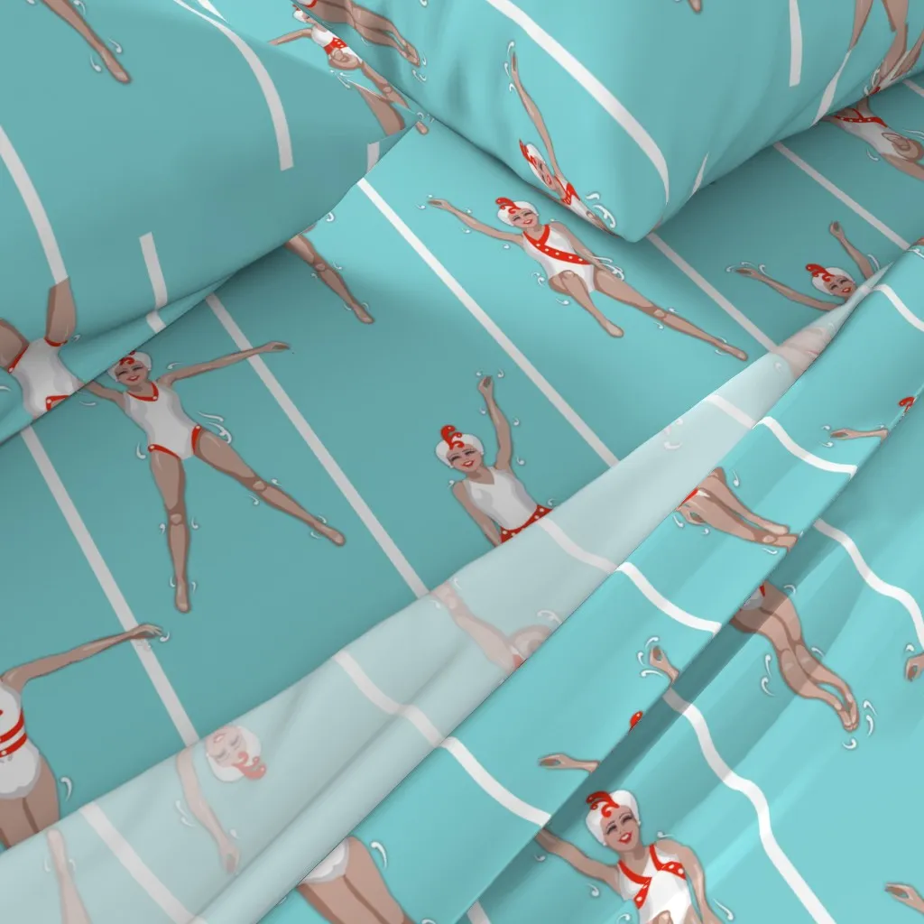 Little Swimmers Pretty In Red King Sheet Set - White alternate view