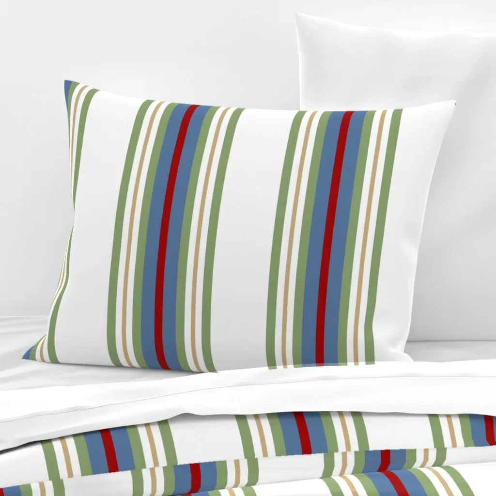 Lmlm Stripes Standard Knife Edge Pillow - Blue, Cotton Sateen product
