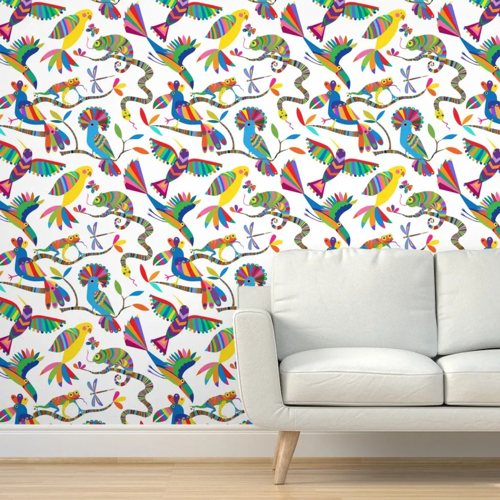 Local Jungle Joyful Peel and Stick Wallpaper - Rainbow product