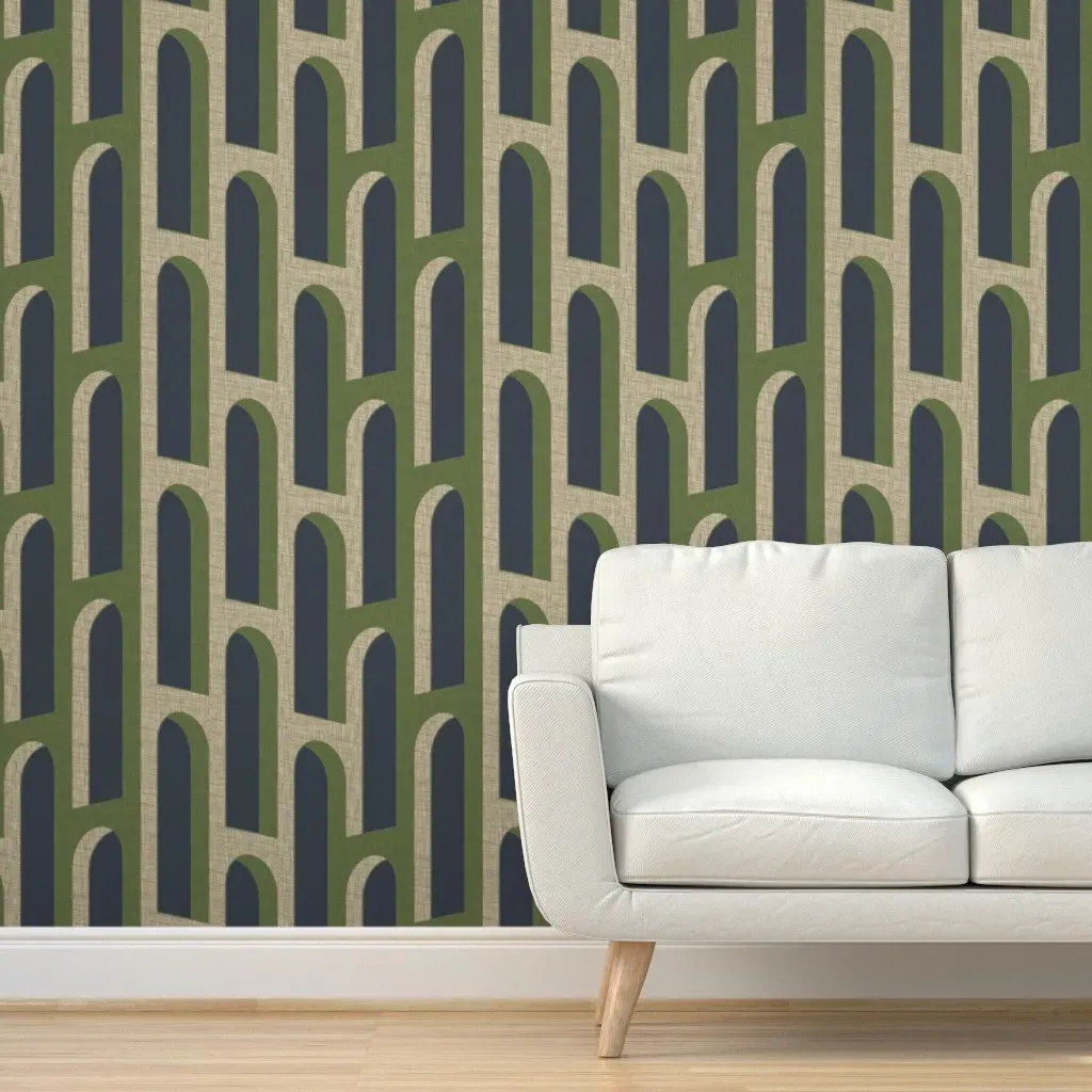 Loggia Peel and Stick Wallpaper - Olive Green product