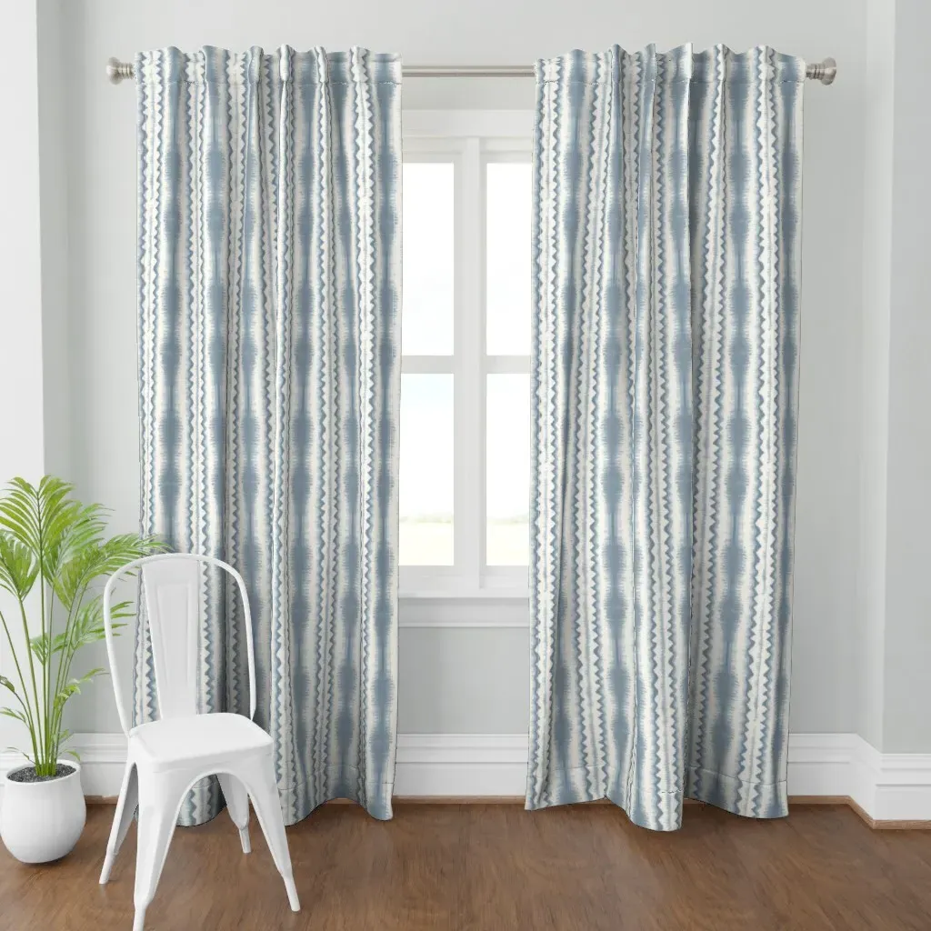 Loire Loom Curtain Panel - Dusty Blue product