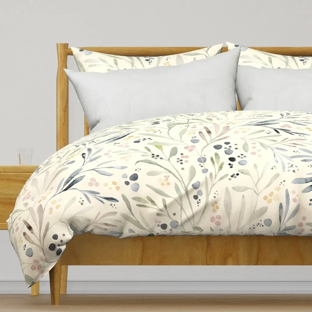 Long Leaves Jumbo Duvet Cover - Light Beige product