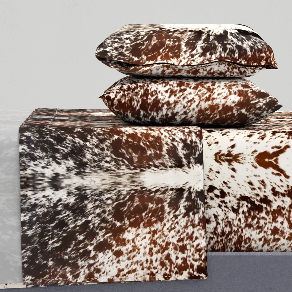 Longhorn Cowhide Twin Sheet Set - Brown product