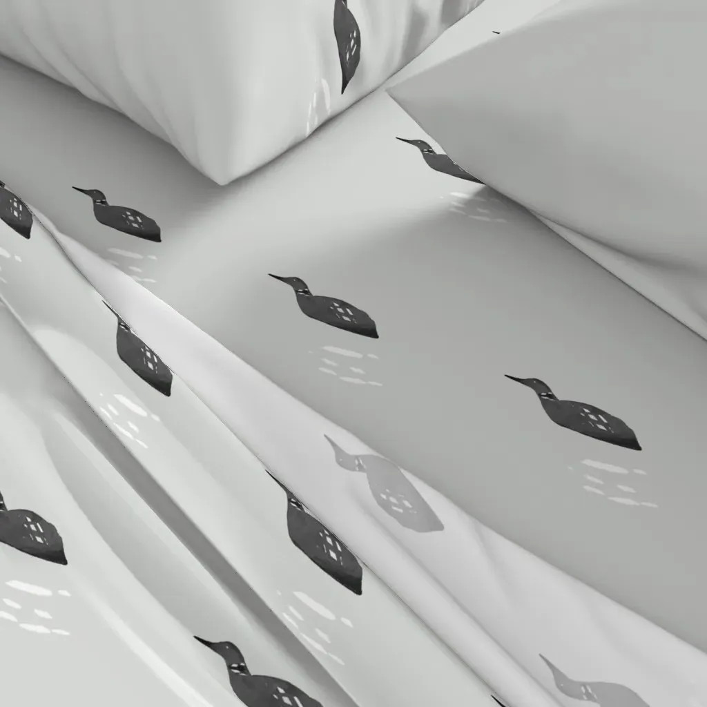 Loon Grey Lake Queen Sheet Set - Dark Gray alternate view