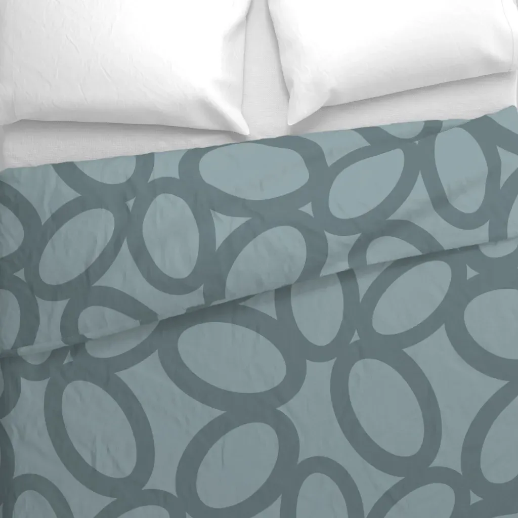 Loop Nimes Egg Gray Duvet Cover - Slate Gray alternate view