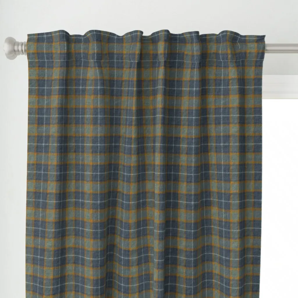 Lost River Jacquard Plaid Curtain Panel - Blue Gray alternate view