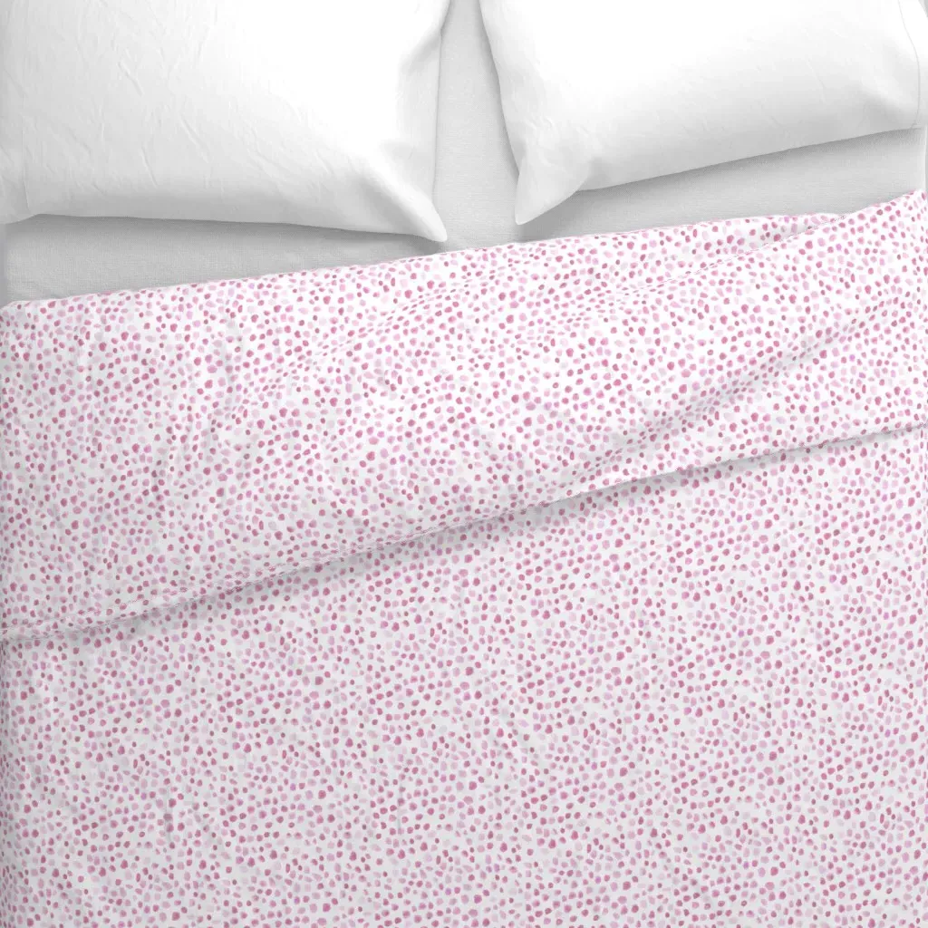 Lots Of Berry Dots Watercolor Duvet Cover - Pink alternate view