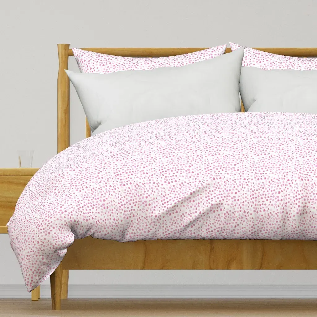 Lots Of Berry Dots Watercolor Duvet Cover - Pink product