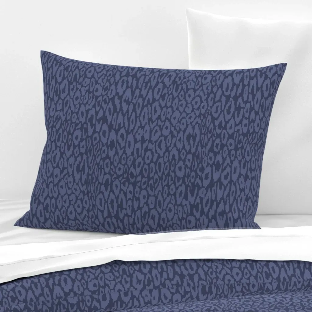 Lotta Animal Skin Standard Knife Edge Pillow - Dusky Blue, Cotton Sateen product