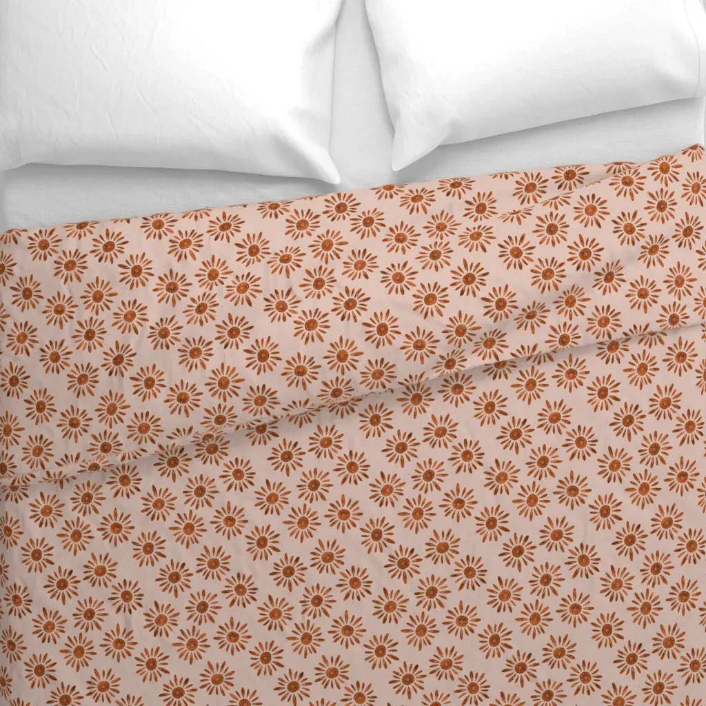 Lotta Flower Sunrise Duvet Cover - Copper alternate view